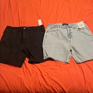 Black & Light Blue men’s Abercrombie jean shorts (never worn)